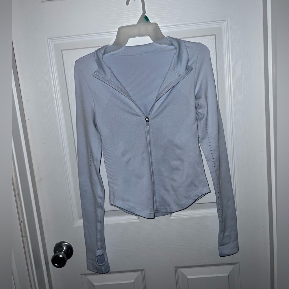 Light Blue Zip-Up Jacket